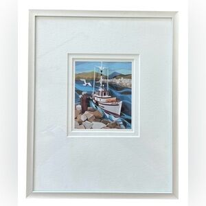 Double matted silver frame.